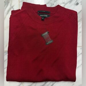 MURANO DEEP RED 100% SILK SWEATER